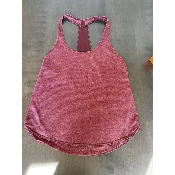 Lululemon 105 F Singlet Laser Cut Tank Top Heathered Bordeaux Drama Maroon 8 - Picture 1 of 11